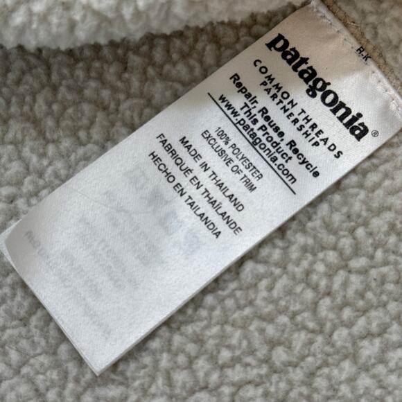 Patagonia Women’s Better Sweater 1/4 Zip Fleece Pullover Off‑White Size M Warm - Picture 11 of 13